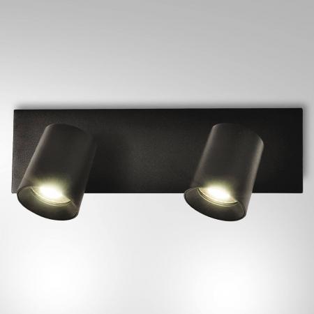 Modo Dimmbarer 2-er Wand-Spot mit hochwertiger Oberfläche in Schwarz von Fabas Luce
