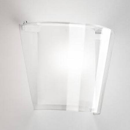 Viki Wandleuchte aus geblasenem Glas und Acryl-Innenschirm Tranparent von Fabas Luce