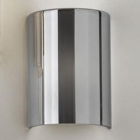 Maribel Wandleuchte aus geblasenem Glas und Acryl-Innenschirm in Grau transparent von Fabas Luce