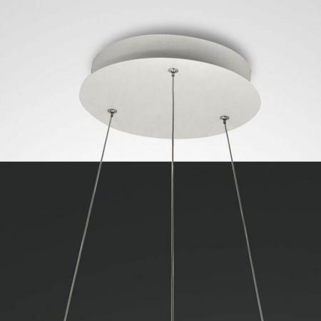 Palau LED-Pendelleuchtein in Ringform Weiß up&downlight dimmbar Ø60cm von Fabas Luce