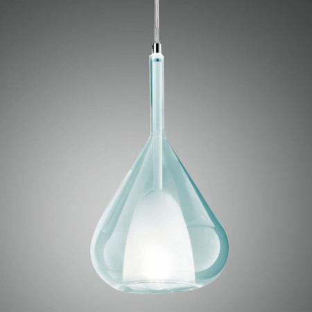 Mediterrane Pendelleuchte LILA aus Borsilicatglas Azurblau von Fabas Luce