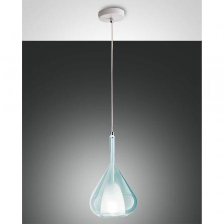 Mediterrane Pendelleuchte LILA aus Borsilicatglas Azurblau von Fabas Luce