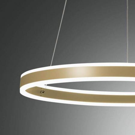 Palau LED-Pendelleuchtein in Ringform Gold up&downlight dimmbar Ø60cm von Fabas Luce