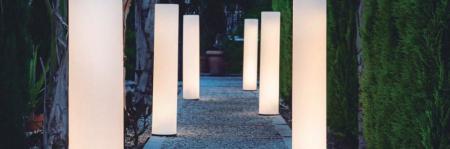 New Garden Säulenförmige Akku LED Outdoor-Standleuchte FITY 100 RGB dim Fernbedienung