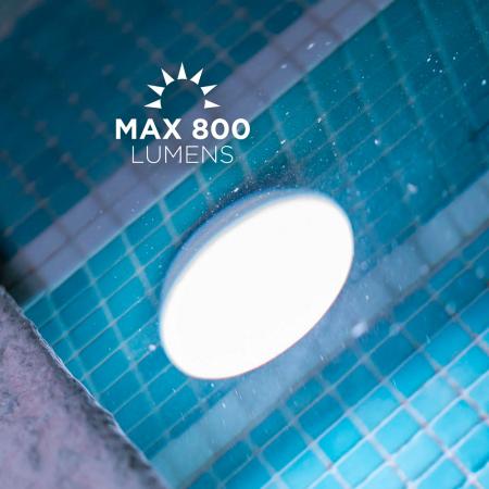 New Garden Papaya LED Pool-Lampe Akku Fernbedienung warmweißes und Multicolor RGB Licht IP68