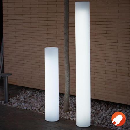 New Garden Säulenförmige weisse LED Outdoor-Standleuchte FITY 160 kaltweiss