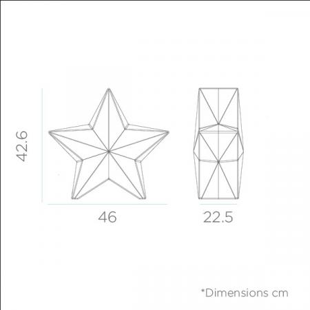 NOVA 45 Stern Weiß RGBW Licht Akku Solar für Innen & Außen New Garden