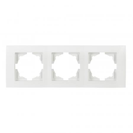 Günsan Moderna 3-fach Rahmen für 3 Steckdosen Schalter Dimmer Weiss