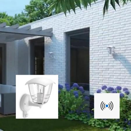 Philips myGarden IR Außenwandleuchte Creek Laterne Weiß Bewegungsmelder