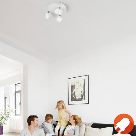 Philips myLiving Star 3-flammiger LED-Deckenstrahler in weiß mit schwenkbaren Lampen