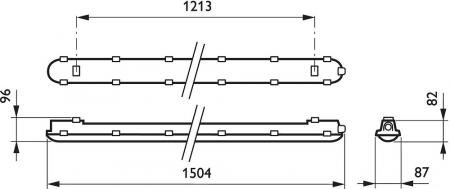 150cm Philips CoreLine WT120C G2 LED60S LED-Feuchtraumleuchte 840 4000K neutralweißes Licht