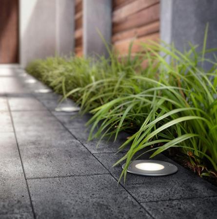 Philips myGarden LED Bodeneinbauspot Moss aus Edelstahl überfahrbar