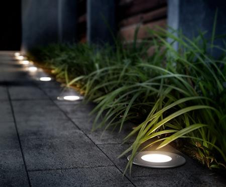 Philips myGarden LED Bodeneinbauspot Moss aus Edelstahl überfahrbar