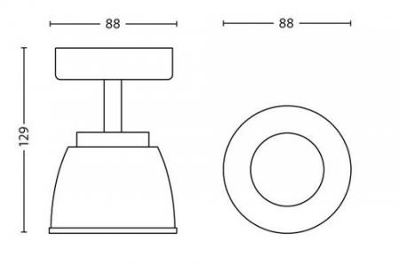 Philips myLiving LED Spot County Wandstrahler Stahl gebürstet inkl. warmweiße LED