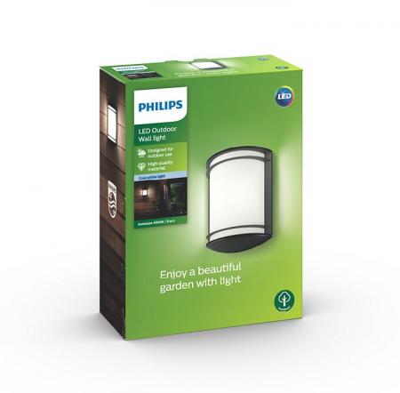 Philips myGarden LED Außenwandleuchte ANTELOPE in Schwarz