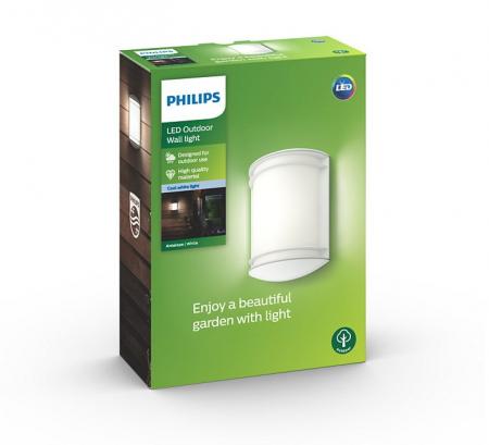 Philips myGarden LED Außenwandleuchte ANTELOPE in edlem Weiß