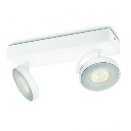 Philips myLiving 2-flammiger weißer dimmbarer LED Spot Clockwork