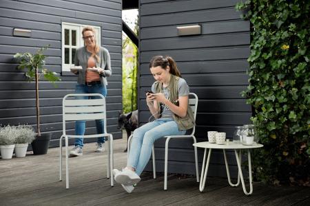 2er Set Moderne Philips myGarden LED Wandleuchte Bustan in Anthrazit