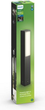 42cm Philips Wegeleuchte STRATOSPHERE in Anthrazit mit warmweißem Licht 2700K