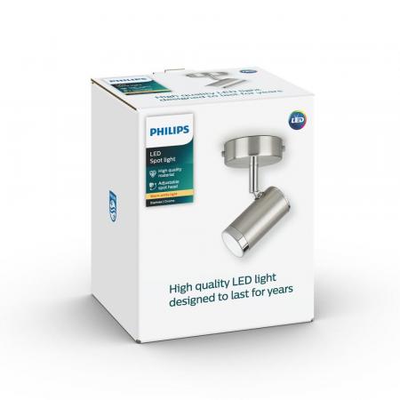Nur noch angezeigter Bestand verfügbar: Philips Essentials LED Spot Espimas in Chrom inkl LED mit warmweißem Licht
