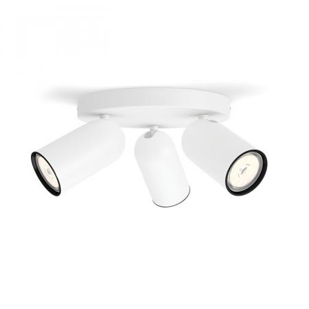 Philips myLiving LED Spot PONGEE 3-flammiger schwenkbarer Decken Strahler in Weiß