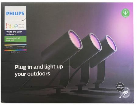 Philips Hue White and Color Ambiance Lily Outdoor Basis Set LED Strahler IP65 ZigBee Farbwechsel
