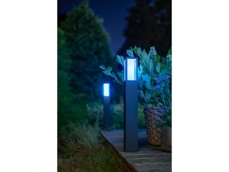 77cm hohe Philips Hue LED Garten Wegeleuchte Impress in Schwarz ZigBee steuerbar IP44
