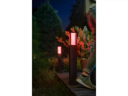 77cm hohe Philips Hue LED Garten Wegeleuchte Impress in Schwarz ZigBee steuerbar IP44