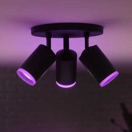 Philips Hue Fugato 3-er Deckenstrahler schwarz