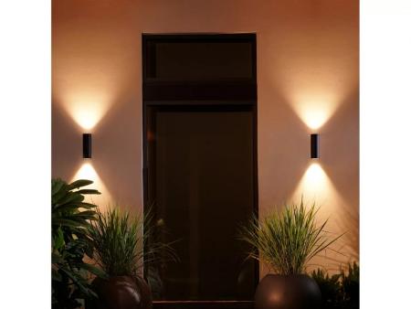 Philips Hue White & Color Ambiance LED Wandleuchte Appear silber IP44