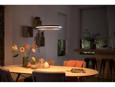 Philips Hue White Ambiance Pendelleuchte Being Schwarz mit Dimmschalter für Bluetooth & ZigBee