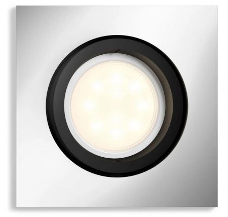 Aktion: Nur noch angezeigter Bestand verfügbar - Philips Hue White Ambiance Milliskin LED Einbaustrahler silber dimmbar GU10 tunable White