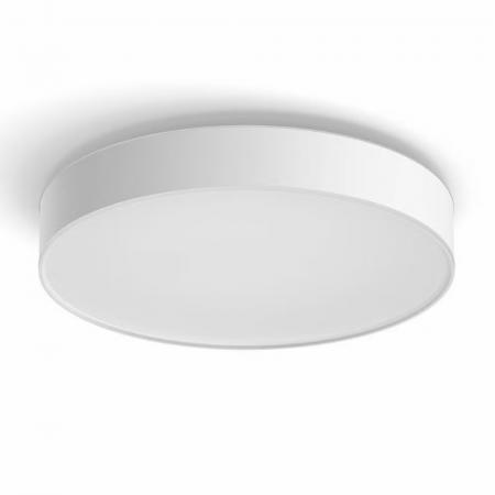 Philips Hue White Ambiance Groß LED-Deckenleuchte ENRAVE mit Dimmschalter in weiß Ø42,5cm