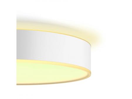 Philips Hue Enrave Deckenleuchte M inkl. Dimmschalter Weiß 38,1cm Tunable White Wasserbeständige smarte Badezimmerleuchte (IP44)