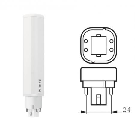 Philips CorePro LED PLC 4Pin G24q-3 9W wie 26W neutralweißßes Licht 4000K für EVG-Vorschaltgerät