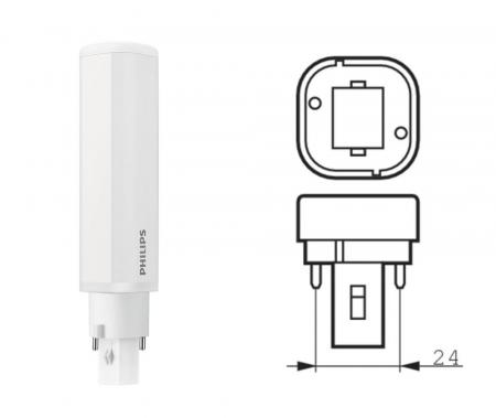 Philips CorePro LED PLC 2Pin G24d-2 6.5W 4000K für KVG/VVG 54129600