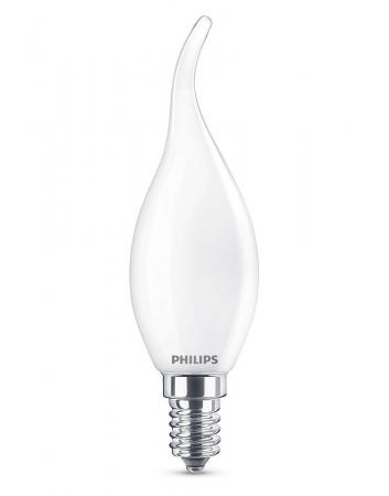 Philips E14 LED Classic Windstoßlicht in Kerzenform 2W wie 25W warmweisses Licht opalweiss mattiert