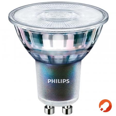 10 x Philips GU10 MASTER Dimmbarer LED Reflektor Expert Color 5.5W wie 50W Ra97 25° warmweißes Licht für Akzentbeleuchtung