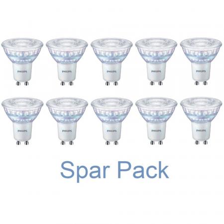 10 x Philips GU10 CorePro LED Spot 4W wie 50W dimmbar aus Glas 2700K warmweiße Akzentbeleuchtung für Strahler