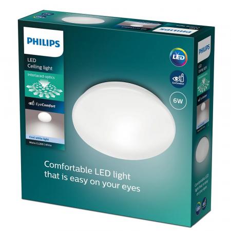 Philips LED Deckenleuchte Moire ø22cm weiß neutralweißes Licht 4000K IP20