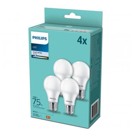 4er Set PHILIPS E27 LED Lampen 10W wie 75W 4000K neutralweißes Licht