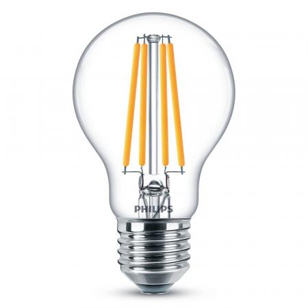 PHILIPS E27 klare sparsame LED Filament Lampe 8,5W wie 75W 4000K neutralweißes Licht