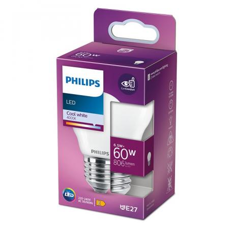 PHILIPS E27 LED Leuchtmittel Tropfenform 6.5W als 60W Ersatz universalweisses Licht opalweiss mattiert