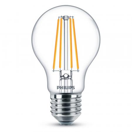 PHILIPS E27 Retrolook LED Lampe mit Filamentfäden 8.5W wie 75W warmweisses Wohnlicht