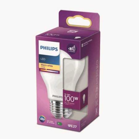 PHILIPS E27 LED Leuchtmittel 10.5W wie 100W opalweiss mattiert warmweisses Licht hohe Farbwiedergabe