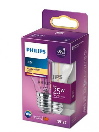 Philips E27 LED Lampe Classic Filament Tropfen klar 2W wie 25W 2700K warmweißes Licht