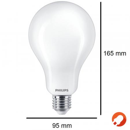 Extrem helle PHILIPS E27 A95 LED Glühbirne in Mattweiß 23W wie 200W universalweißes Licht