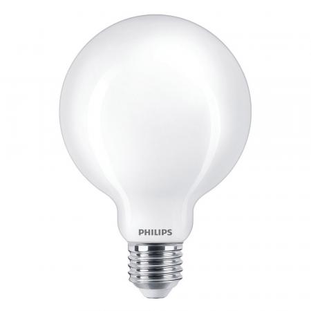 Philips E27 LED Globe G93 Lampe 7W wie 60W opalweiss mattierte Kugel mit blendfreiem warmem Licht