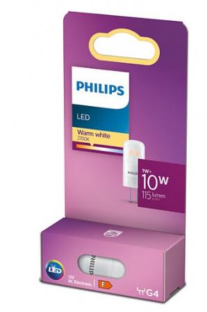 PHILIPS LED G4-Stiftsockel Capsule Lampe mit 0.9W wie 10W warmweisses Licht