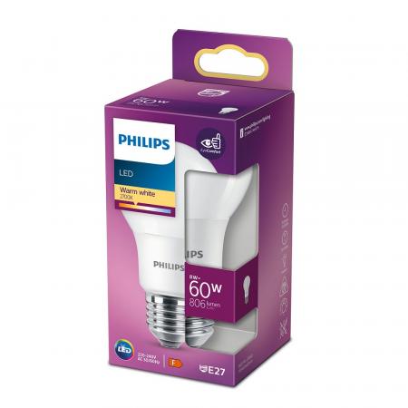 PHILIPS E27 LED Lampe Birnenform matt 8W wie 60W warmweißes Licht 2700K